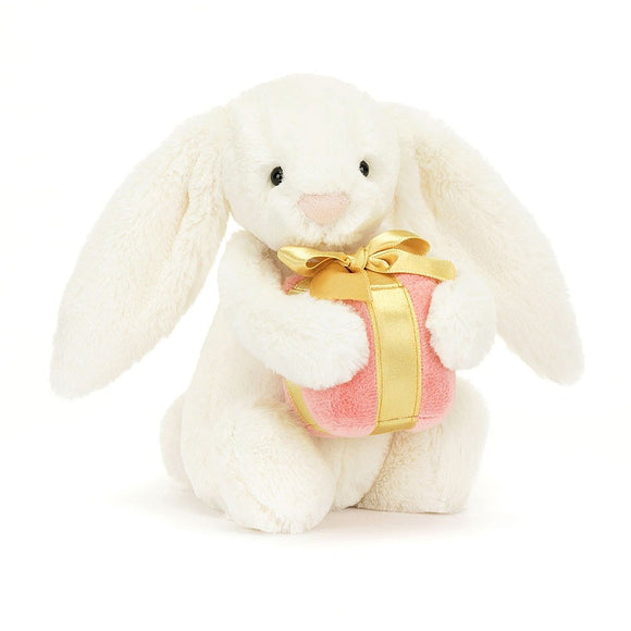 Jelly Cat Bashful Bunny with Present