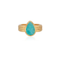 Anna Beck Amazonite Gold Drop Cocktail Ring