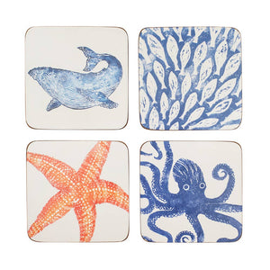 BlissHome Set of Four Ocean Animal Coasters