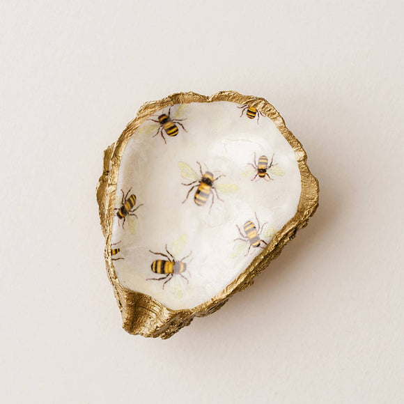 Grit & Grace Bee Love Oyster Ring Dish