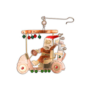 Pilgrim Imports Santa's Golf Cart Ornament