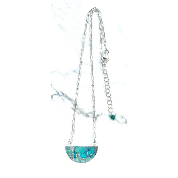 Gillian Inspired Designs Ocean Turquoise Silver Necklace