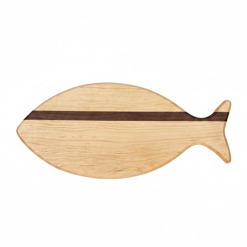 WL Hand Carved Charcuterie Board Fish W/Feet