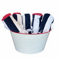 35x70 Newport Cabana Navy/Red Velour Towel