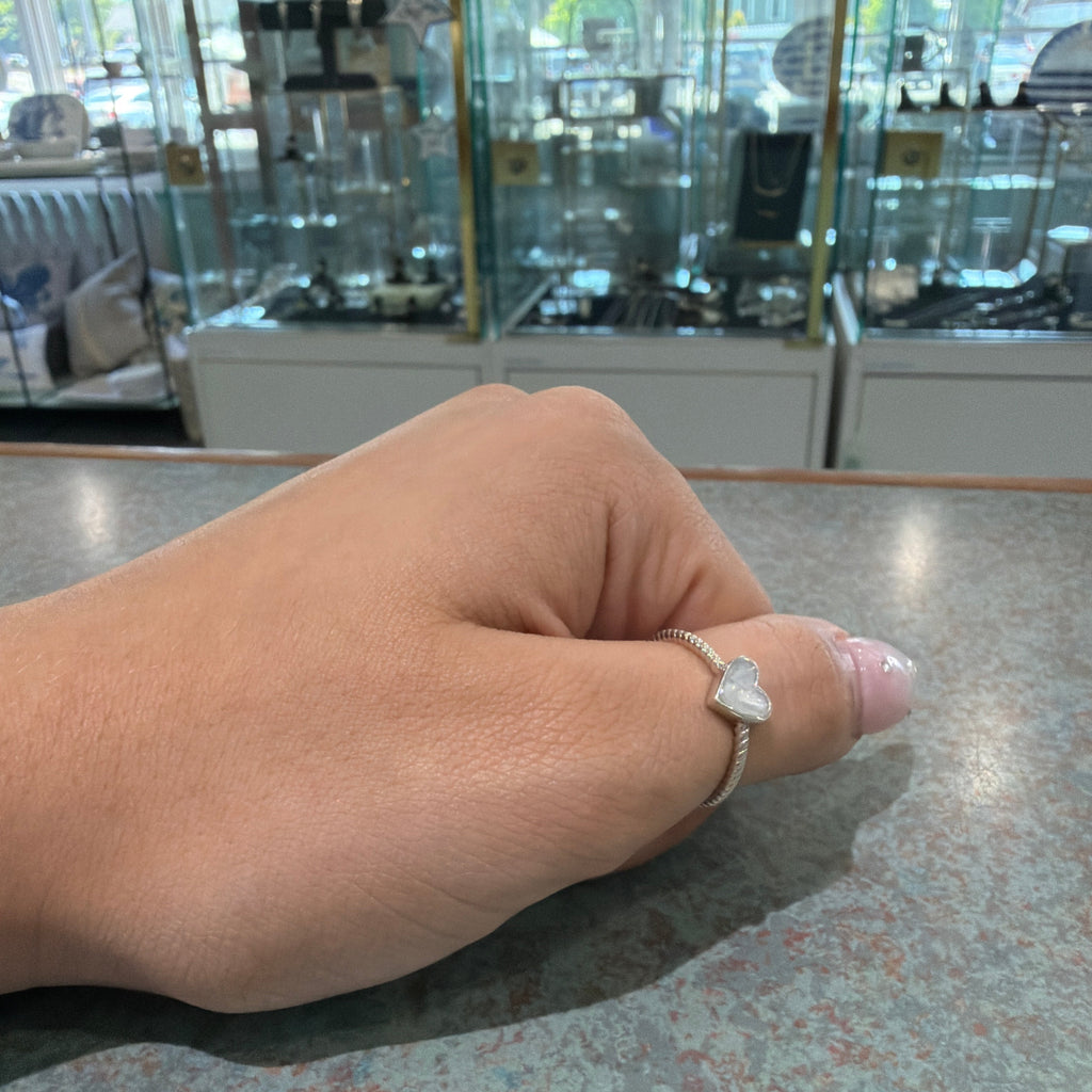 Dune Rope Stacker Ring - Heart