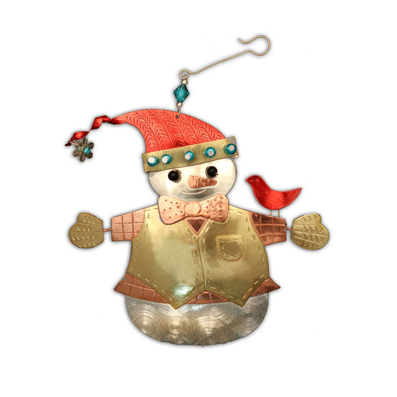 Pilgrim Imports Vested Snowman Ornament