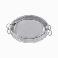 Mariposa Rope Knot Handled Oval Platter