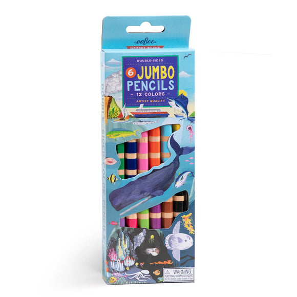 Eeboo Under the Sea Jumbo Double Color Pencils