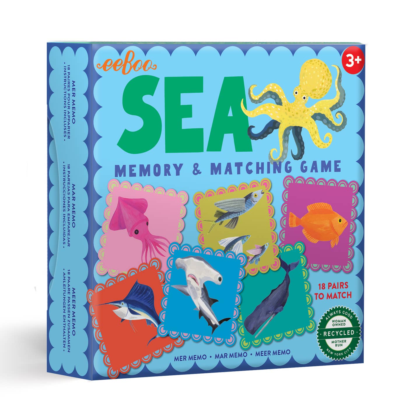 Eeboo Sea Little Square Memory Game