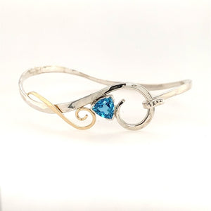 Tom Kruskal Sterling Silver & Gold Sea Treasure Bracelet with Blue Topaz