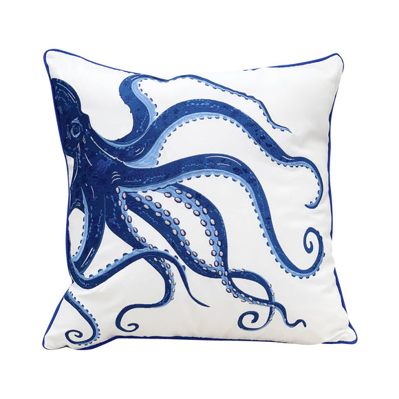 Rightside Design Blue Octopus Pillow