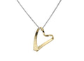 Ed Levin 14K Gold Cherish Pendant on Sterling Silver Chain