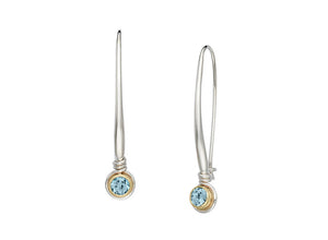 Ed Levin Jazzy Blue Topaz Earrings