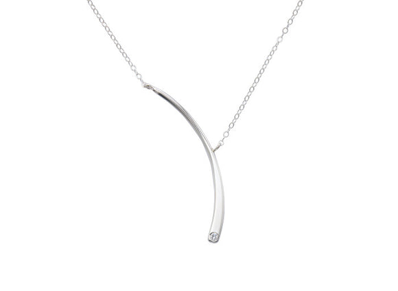Ed Levin Sterling Silver and Diamond Starlet Necklace