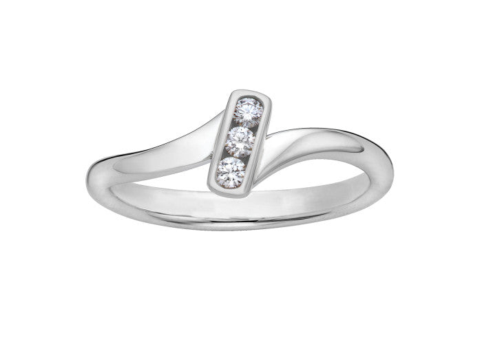 Ed Levin Sterling Silver and Diamond Aurora Ring