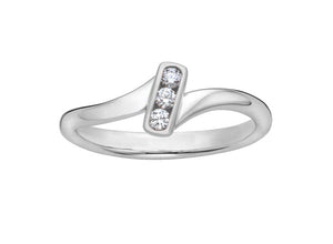 Ed Levin Sterling Silver and Diamond Aurora Ring