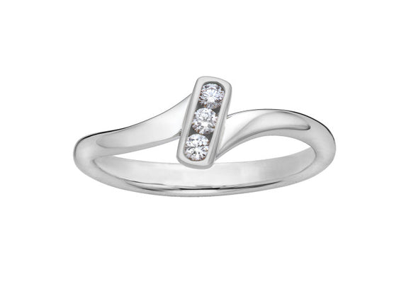Ed Levin Sterling Silver and Diamond Aurora Ring