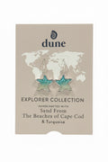 Dune Explorer Starfish Earrings Silver Turquoise Gradient