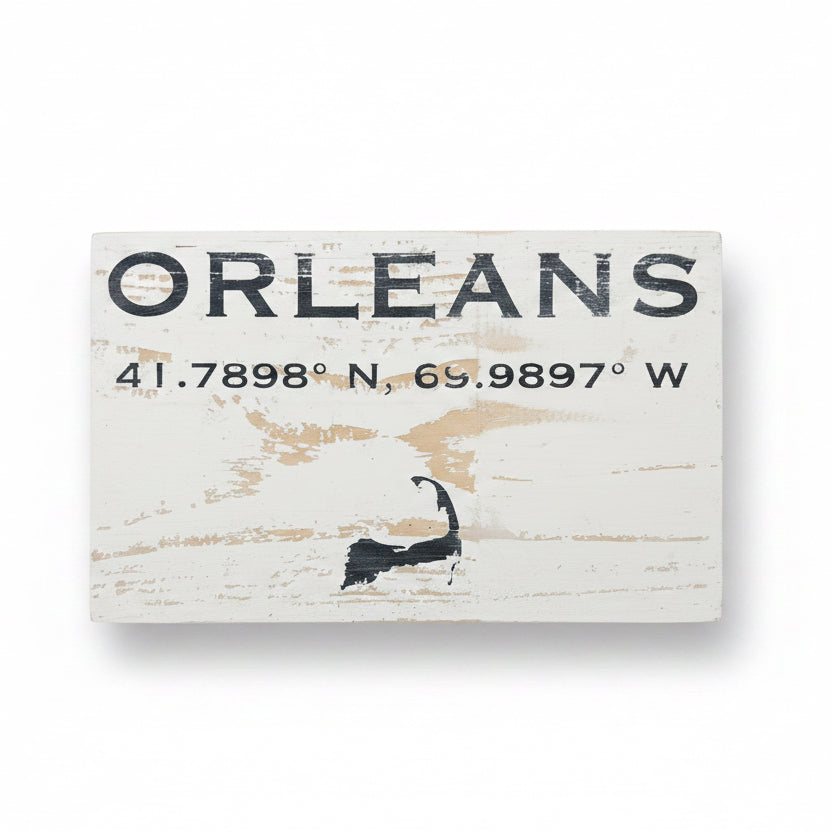 Tides & Co Hanging Sign Orleans Coordinates