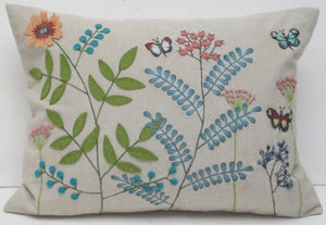 Natural Habitat Appliquéd Country Garden Pillow