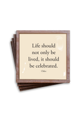 Ben's Garden Life Should Not Only Be Copper & Glass Coaster