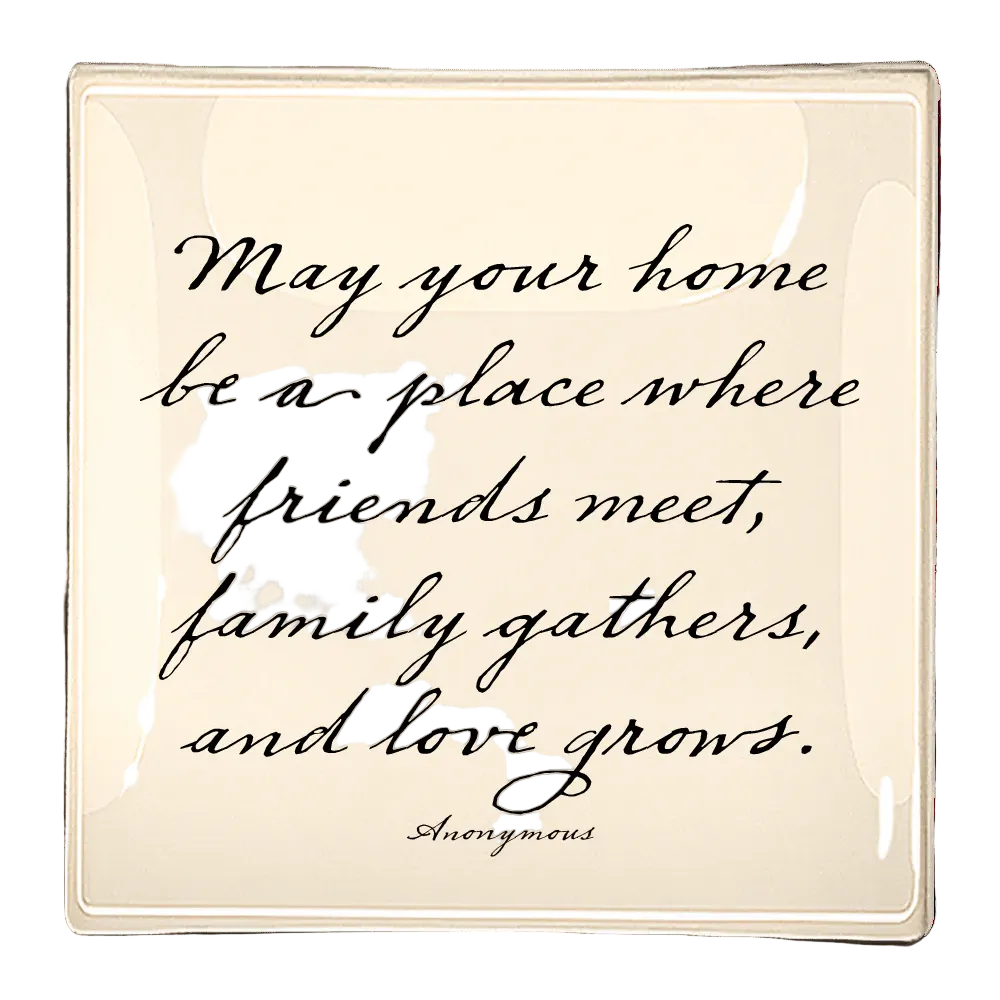 Ben's Garden - May Your Home Be A Place Where Love Decoupage Glass Tray