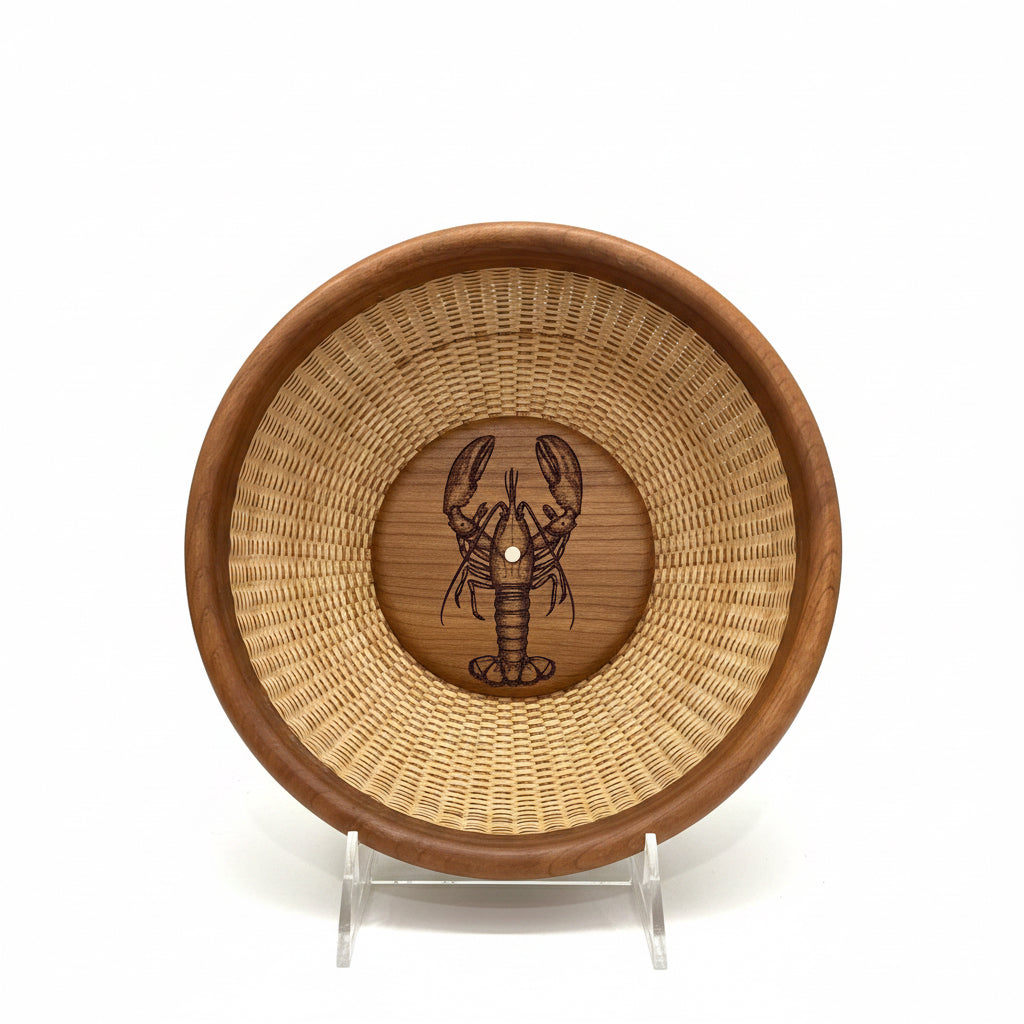 Nantucket Basketworks 8" Roll Basket with Lobster #114 (C)