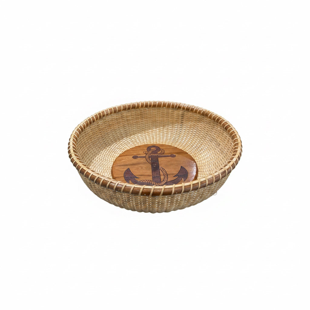 Nantucket Basketworks 10" Basket w/Anchor Base #119 (C)