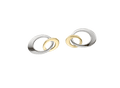 Ed Levin Sterling Silver & Gold Mini Entwined Earrings