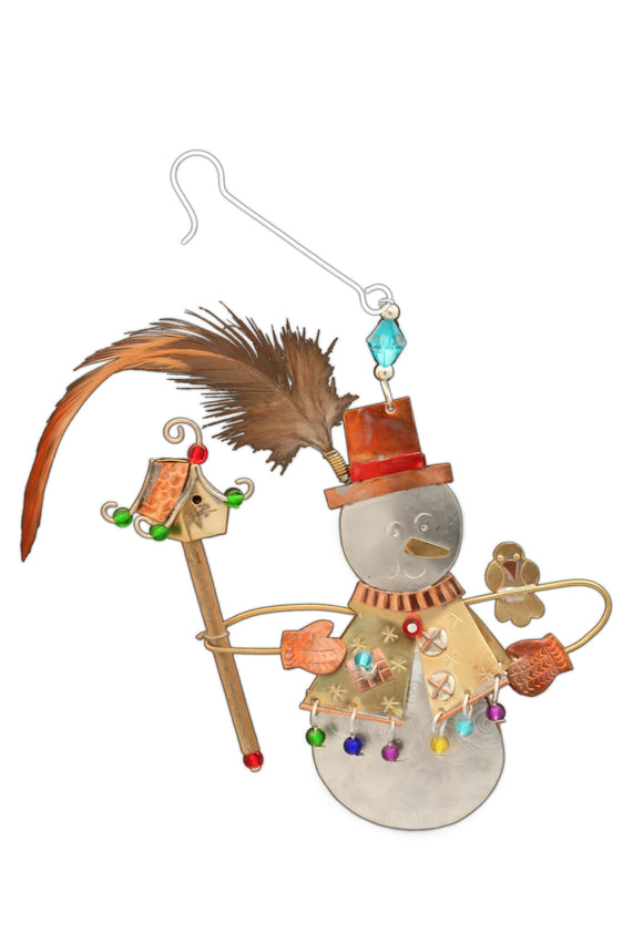 Pilgrim Imports Birdhouse Snowman Ornament