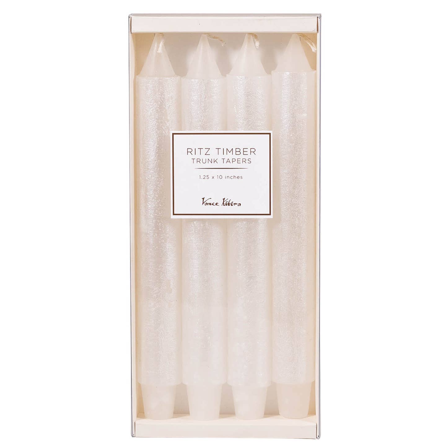 Vance Kitira Ritz timber white taper set of 4
