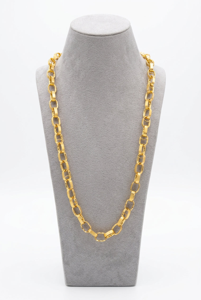 Manhattan Chain Link Necklace - Gold