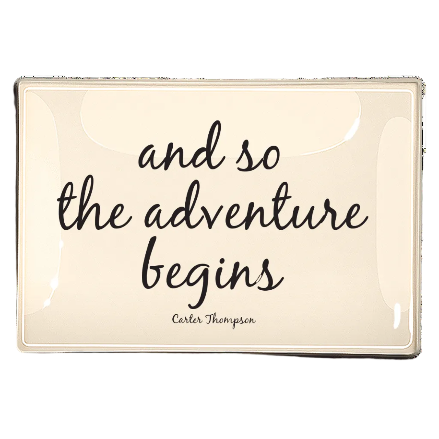 Ben's Garden - And So The Adventure Begins Decoupage Glass Tray