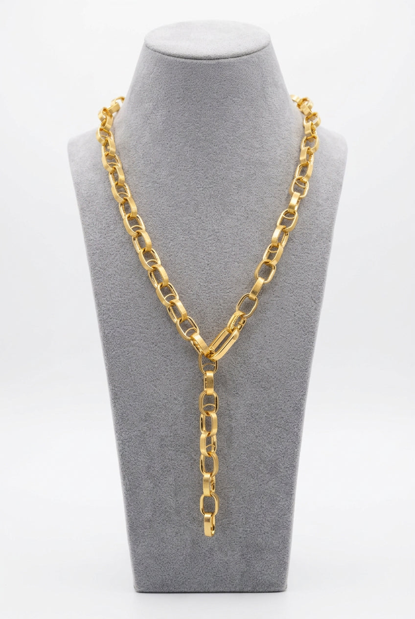 Manhattan Chain Link Necklace - Gold