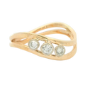 Tom Kruskal Gentle Waves Gold & Diamond Ring