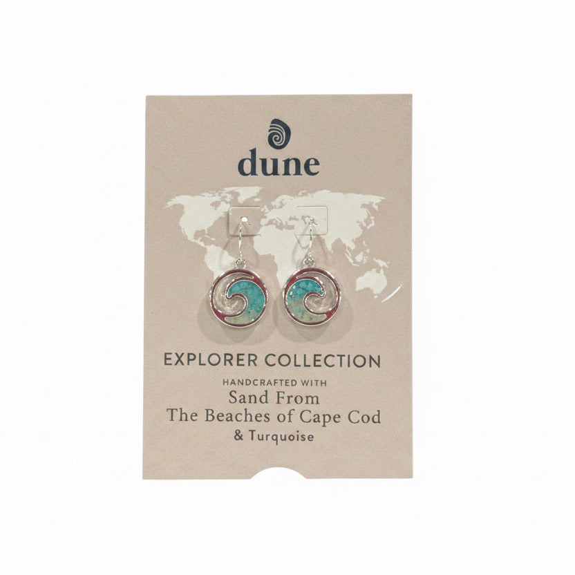 Dune Explorer Wave Drop Earrings Turquoise Gradient