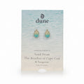 Dune Teardrop Stud Earrings Turquoise Gradient