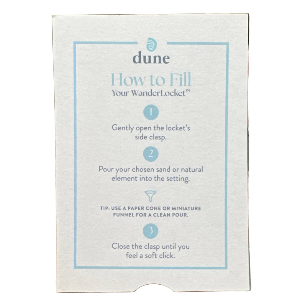 Dune Wander Locket Teardrop Cut 32in Figaro Chain