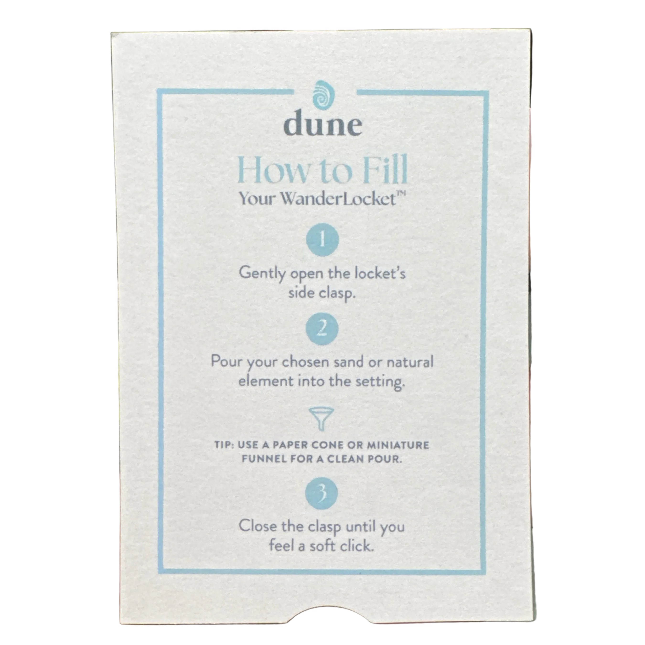 Dune Wander Locket Teardrop Cut 32in Figaro Chain