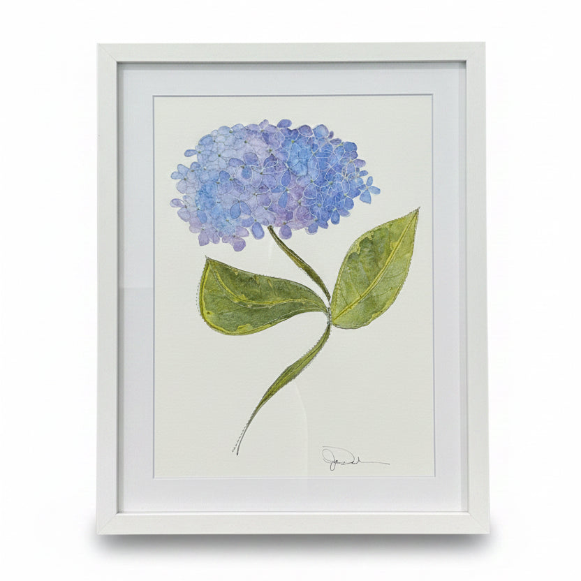 Jen Decker 8x10 Stitched Floral White Frame