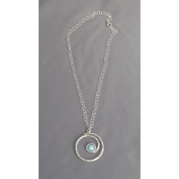Gillian Inspired Designs Larimar Swirl Necklace