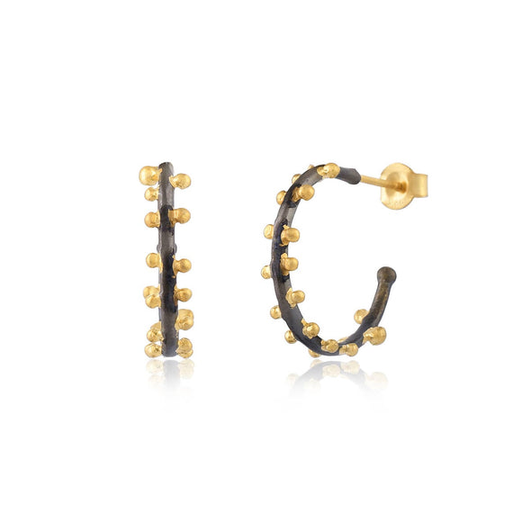 Manjusha Two Tone Hoop Earrings