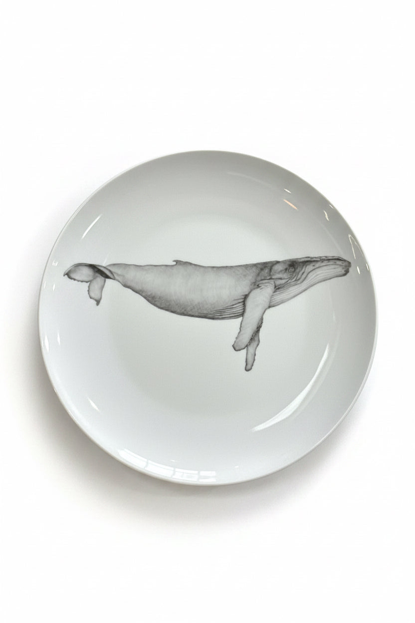 Whale Porcelain Plate - Large