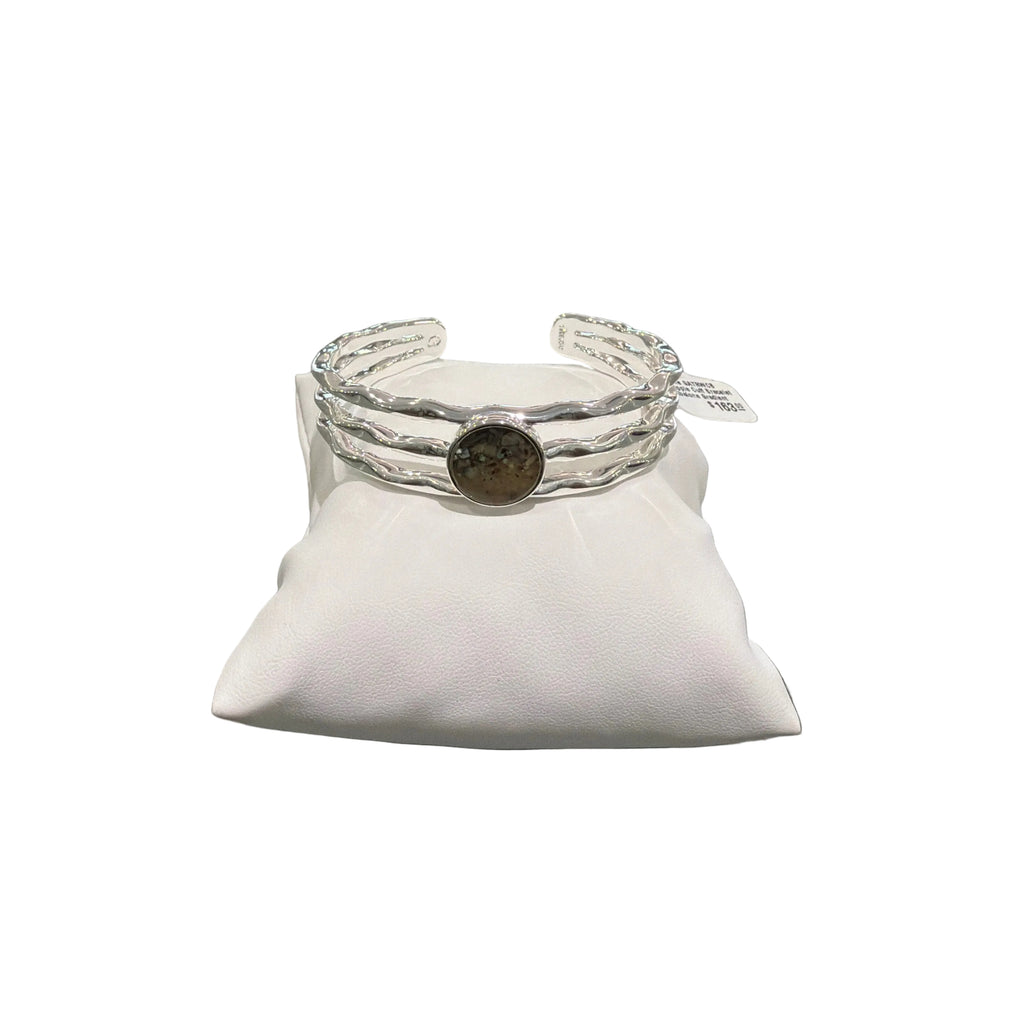 Dune Ripple Cuff Bracelet- Abalone Shell