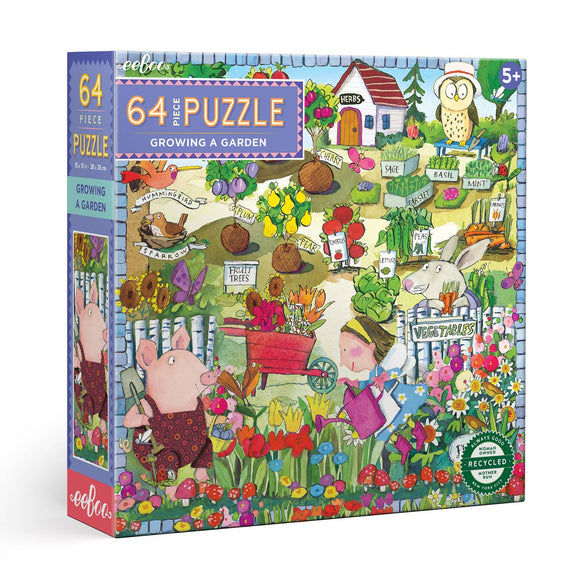 Eeboo Growing a Garden 64  Piece Puzzle