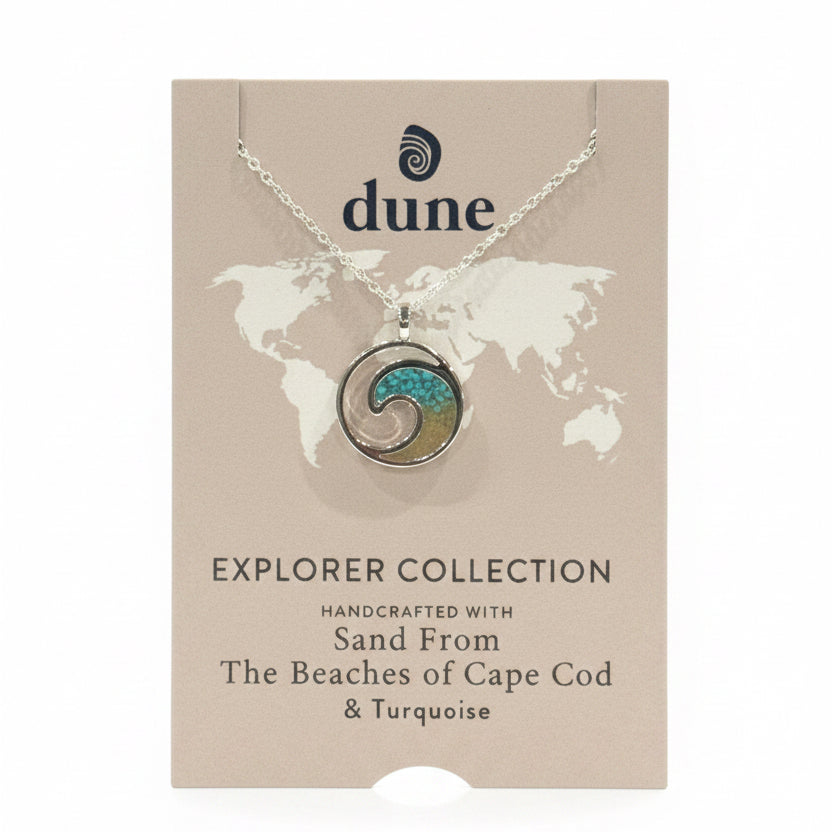 Dune Explorer Wave Necklace Turquoise Gradient