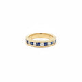 Quality Diamond Sapphire Ring. 14KY.  (Dia.28/Sap .48