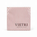 Vietri Capri stripe Dinner Napkin Red