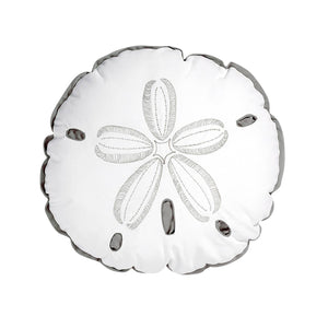 Rightside Design Grey Shaped Sand Dollar Pillow