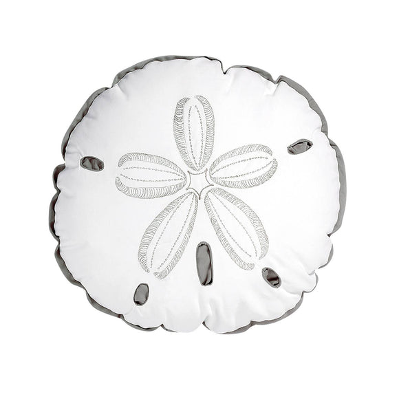 Rightside Design Grey Shaped Sand Dollar Pillow